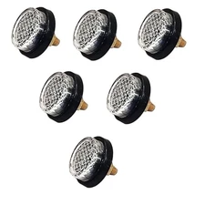 6PCS Mini Reflector with Screw Nut Type M5 Universal Screw Tag Bolt Silver