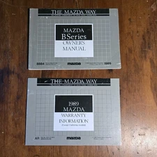 1989 Mazda B Series Owners Manual Guide Books OEM Factory Original Used