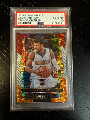 JAMAL MURRAY 2016-17 PANINI SELECT TRI-COLOR PRIZM PSA 10