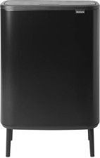 Image of Brabantia Bo Touch Bin Hi - 2 x 30L Inner Buckets (Matt Black) Large Waste/Recyc