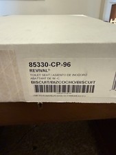KOHLER 4615-CP-96 REVIVAL TOILET SEAT BISCUIT WITH CHROME HINGES