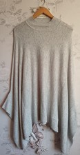 Fab Mint Velvet light grey  poncho Style Jumper cashmere blend Vgc Size S