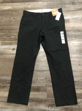 Dockers Slim Tapered Modern Khaki Mens 32x29 Black Casual Pants New w Tags