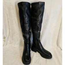 Franco Sarto Black Over The Knee Juni Boots Size 7.5 M