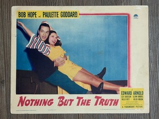 NOTHING BUT THE TRUTH 1941 Bob Hope/Paulette Goddard lobby card excellent cond