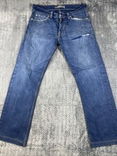 Levi's 506 Jeans Size 32x34 Dark Blue Standard Fit Distressed