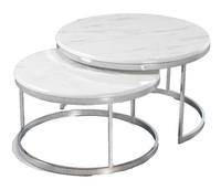 Couchtisch Luxus Weiß Design Metall Elegantes MöBel Wohnzimmer Couchtische
