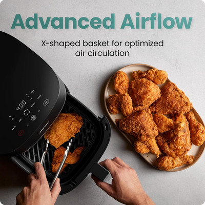 Turbox 4-In-1 Air Fryer, 5-Quart Airfryer for Extra Crispy Chicken, Fries, Wi...