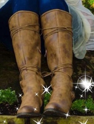 Very Volatile Women s Tall Leather Boots, Size 8, Brown with Leopard accents