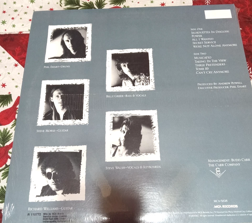 KANSAS "POWER" 1986; LP w/Original Inner, 1st Print 1986 (MCA-5838) SEALED, NEW! - Image 2 of 3