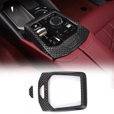 Real Carbon Fiber Center Console Gear Panel Cover for BMW 5 Series G60 2024+