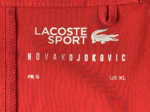 Novak Djokovic Lacoste Sport Tennis Shorts Mens X-Large Red - Picture 3 of 12