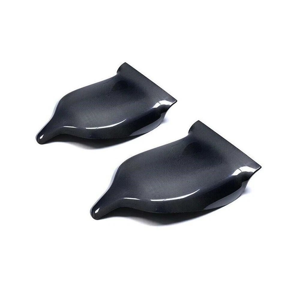 NUEVO embellecedor seco de la cubierta trasera del asiento de coche de fibra de carbono para Tesla Model S 2014-2020 2 piezas Foto 2 de 4