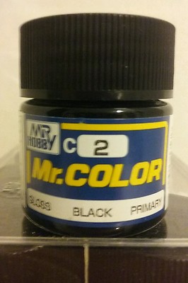 Gunze Sangyo Mr. Color acrylic paint,  C2 Gloss Black 10ml 