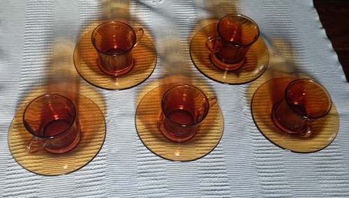 Service à café 6 personnes vereco duralex ambre