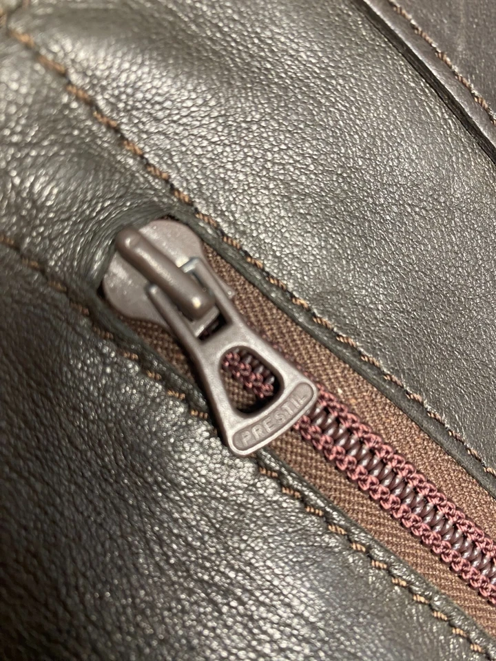 Bolsa de vestuário Longchamp Paris couro marrom vintage muito rara - Imagem 3 de 4