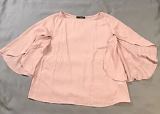 Shein Blouse Womens Small Pink Flutter Sleeve