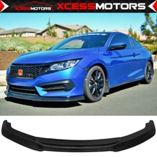 Fits 16-18 Honda Civic IKON GT Unpainted PU Front Bumper Lip Spoiler Splitter