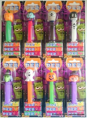 PEZ |   Halloween Witch, Skull, Ghost, Vampire | Set of 8 | 2015 - 2018 | MOC