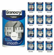 Masonry Paint - Granocryl- Leyland Smooth Masonry Paint. Various Colours