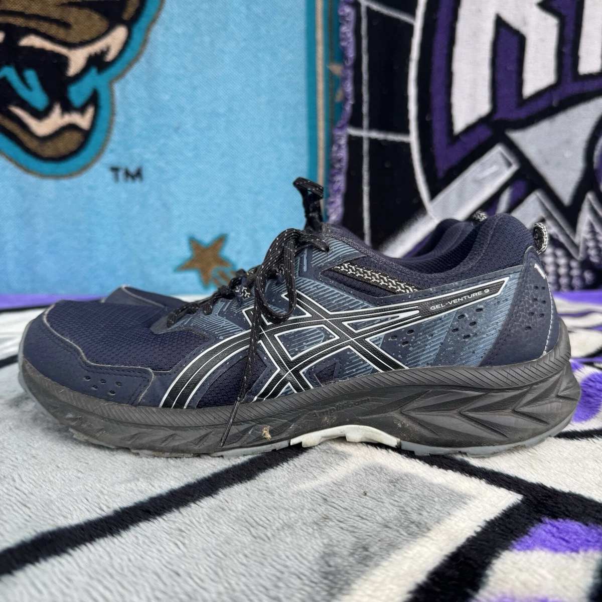 ASICS Gel-Venture 9 Men\'s Athletic Shoes - Gray, Blue, Black Size 13 Wide ASICS GEL-Venture 9 Trail Running Shoes Men main image 3