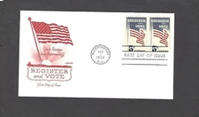 #1249 6c REGISTER & VOTE FDC WASHINGTON,DC AUG 1-1964  ARTMASTER CACHET