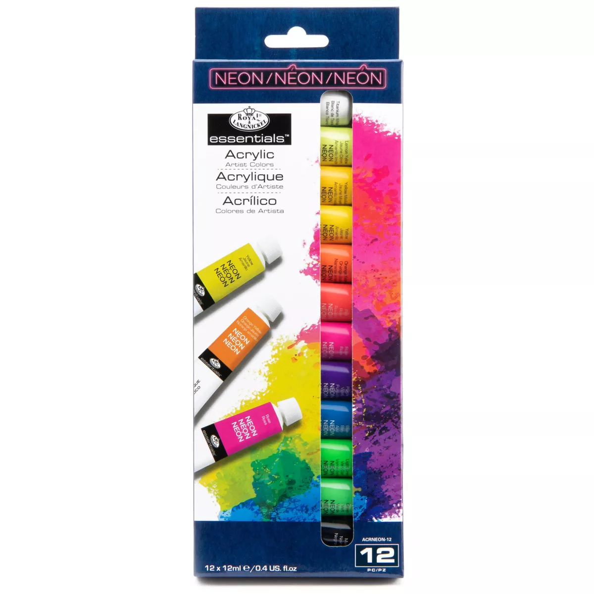 Royal & Langnickel - Essentials 12ml Acrylic Paint Set, 36 Colors