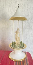 Vintage Oil Rain Lamp Greek Goddess 27'' Very Rare !!