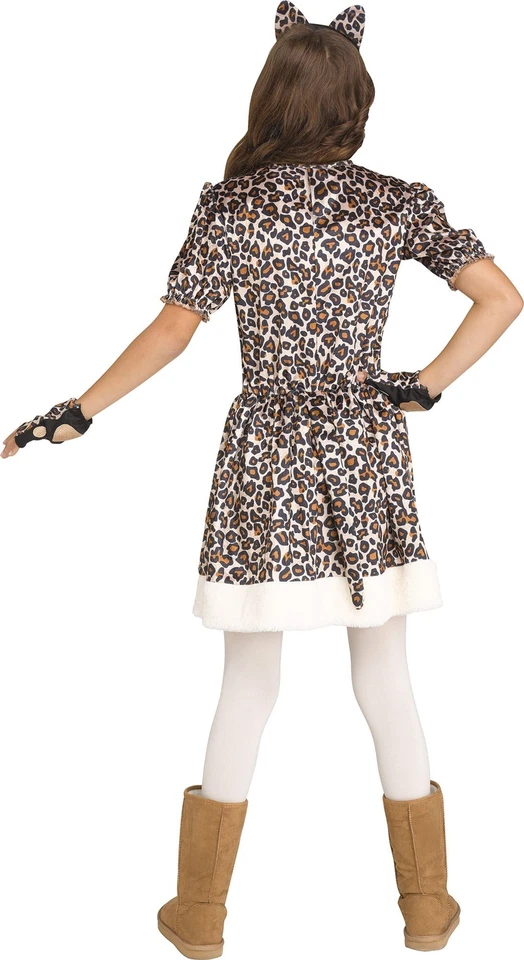 Rose Gold Leopard Dress Child Girls Costume Size L Large 12-14 NEW - Image 2 of 3