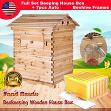 7x Auto Honey Hive Beehives Frames+ Beekeepin...