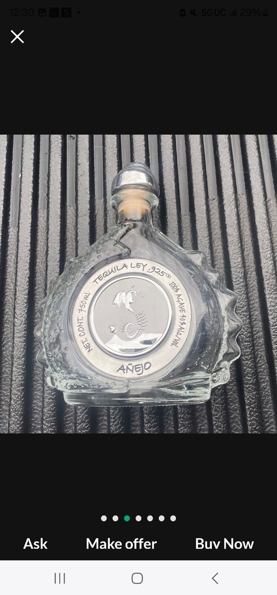 EMPTY Bottle Tequila Ley 925 Blanco , 750 ML | eBay