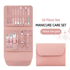 Manicure Set Nail Clippers Pedicure Kit -16 Pieces Stainless Steel Manicure Kit