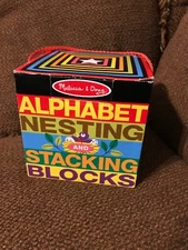 Melissa & Doug Alphabet Nesting/Stacking Blocks 10 Piece, Good 3 Feet Tall
