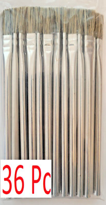 36 Pc of 3/8 Acid Brushes Horsehair Disposeable For Glue Oil Paint Flux