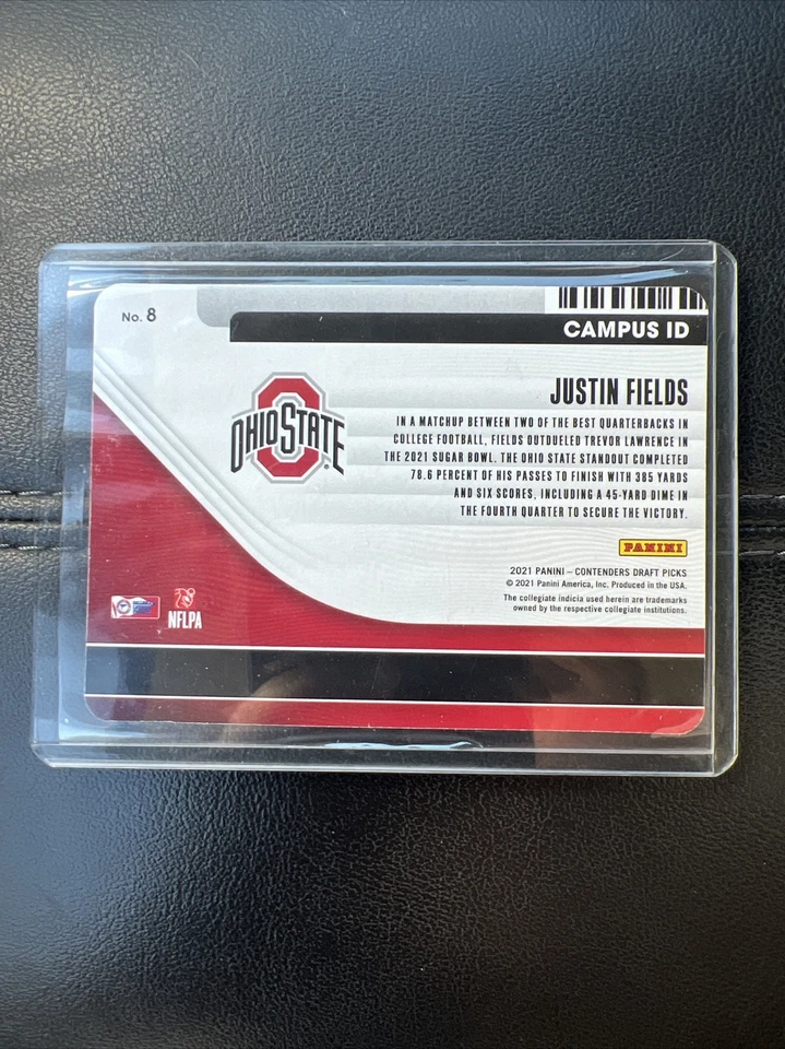 2021 Contenders Draft Picks Justin Fields Campus ID CASE HIT - Image 2 of 2