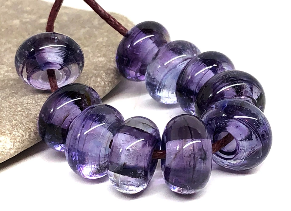 Cuentas de vidrio de murano hechas a mano únicas marca Tamara Yarilo 10 piezas Foto 4 de 4