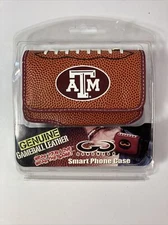 Texax A&M Genuine Game ball Leather SMARTPHONE CASE new Collegiate University