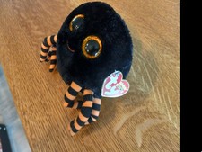 TY 2014 HALLOWEEN SPIDER CRAWLY BEANIE BOOS BEANIE BABY 