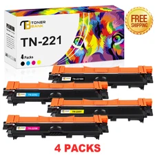 4PK TN221 Toner Compatible With Brother TN-225 HL-3170CDW HL-3140CW MFC-9340CDW