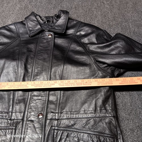 Winlit New York Leather Jacket Women Small Black Mid Length Quilted Lining - Picture 4 of 11