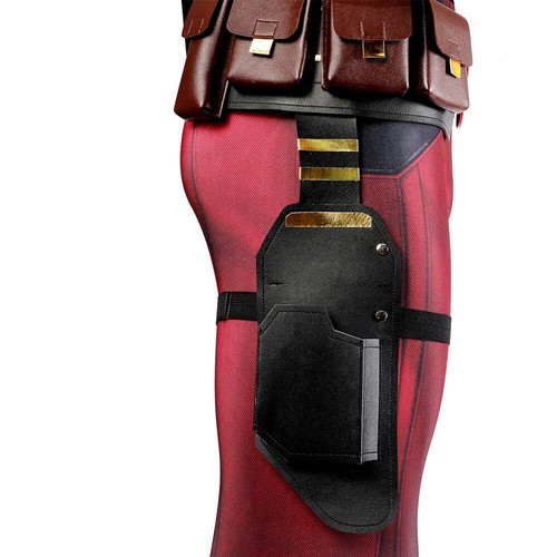Deadpool 3 Jumpsuit Cosplay Costume Wade Wilson Suit Face Shell Belt Outfit Prop - Picture 19 of 27