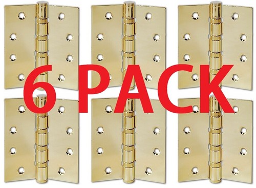 Bisagra de puerta constructor rodamiento de bolas latón pulido 4" x 3,5" descuento en múltiples - Imagen 6 de 11
