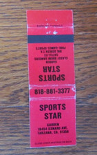 SPORTS STAR GENTLEMEN'S CLUB GIRLIE MATCHBOOK COVER: TARZANA, CA MATCHCOVER -A23