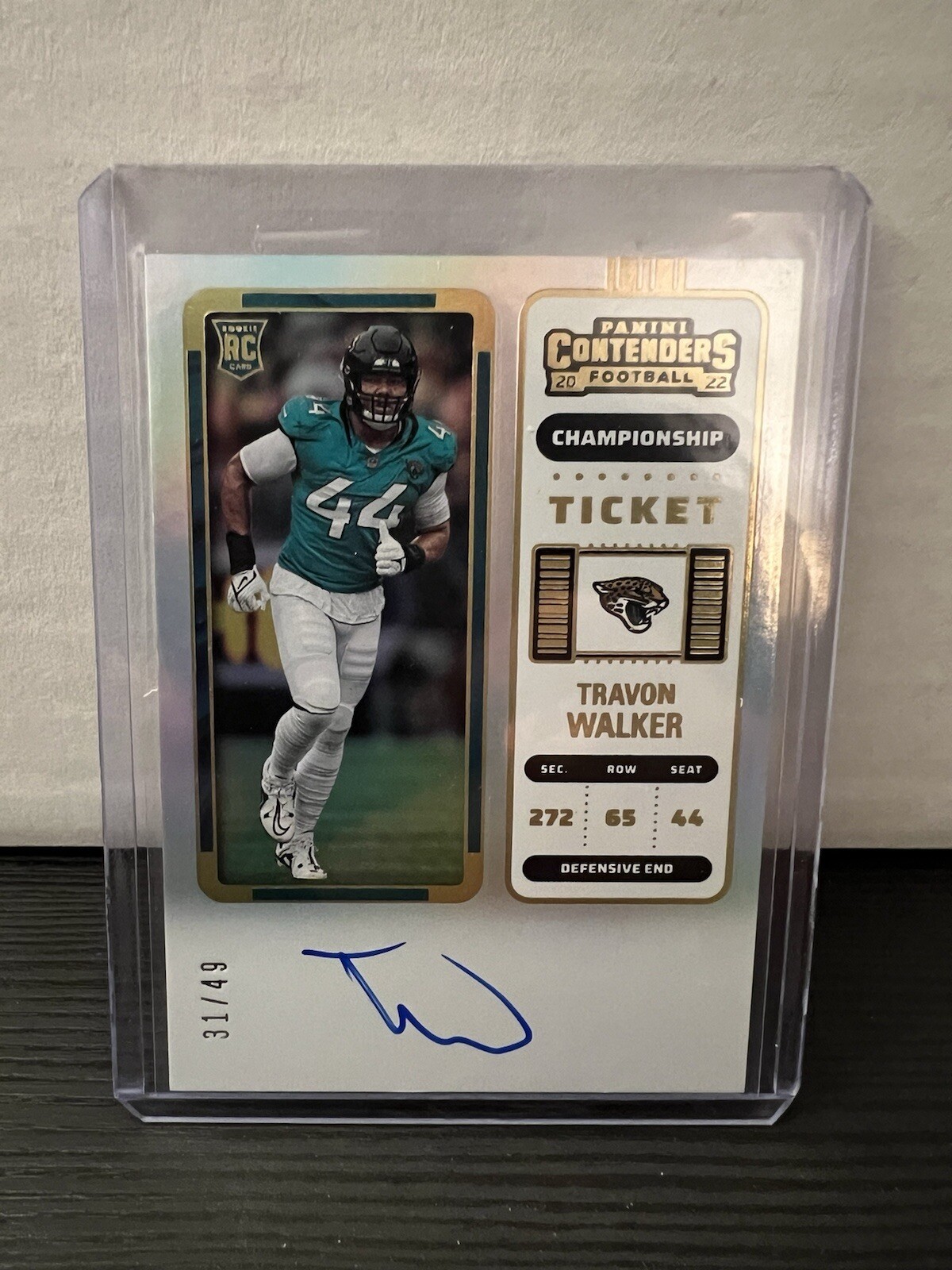 2022 Contenders - Rookie Ticket RPS Championship Ticket #135 Travon Walker /49