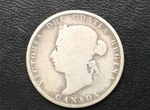 1874-H Canada Twenty Five Cents Victoria Silver Canadian Coin A2032 - Picture 4 of 5