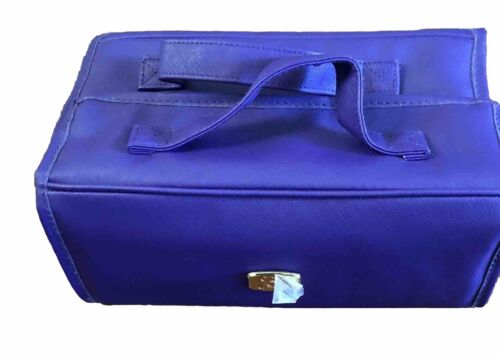 Estuche de viaje cosmético Joy Mangano bolsa extraíble púrpura - Imagen 1 de 4