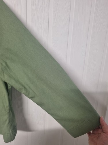 AUTOGRAPH size 20 khaki green collared long sleeve linen blend button jacket - Picture 3 of 6