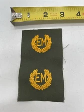 El Salvador Military Officer Cloth Badge Patch “EM” Wreath Embroidered Gold Star