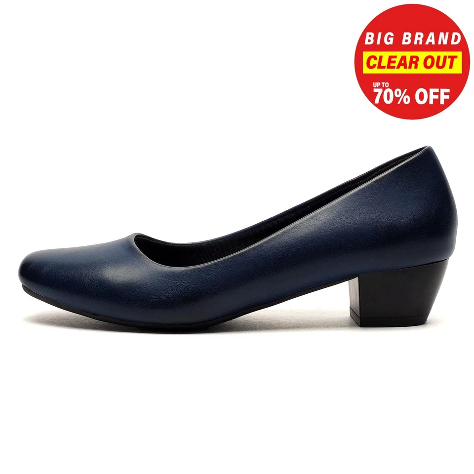 Boulevard Clermont Womens Classic Fashion Smart Work Court Shoes Navy