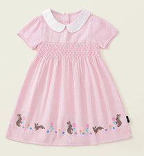 Girl'S Fashion Cute Embroidered Lapel Short-Sleeve Dress sz 18 months